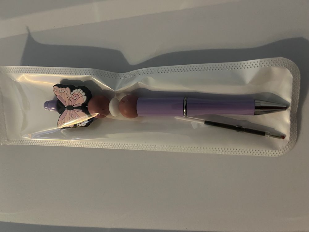 Custom Pink Butterfly Pen